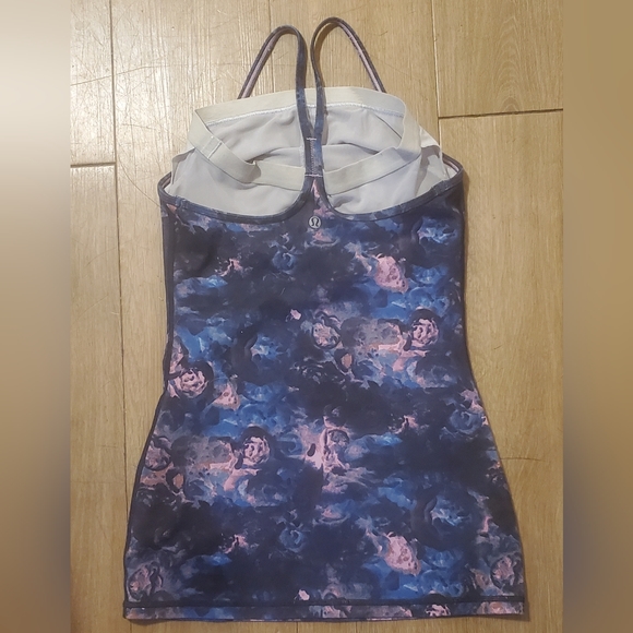 Lululemon Power Y Tank Luon Moody Mirage Bark Berry Deep Navy - Picture 11 of 16